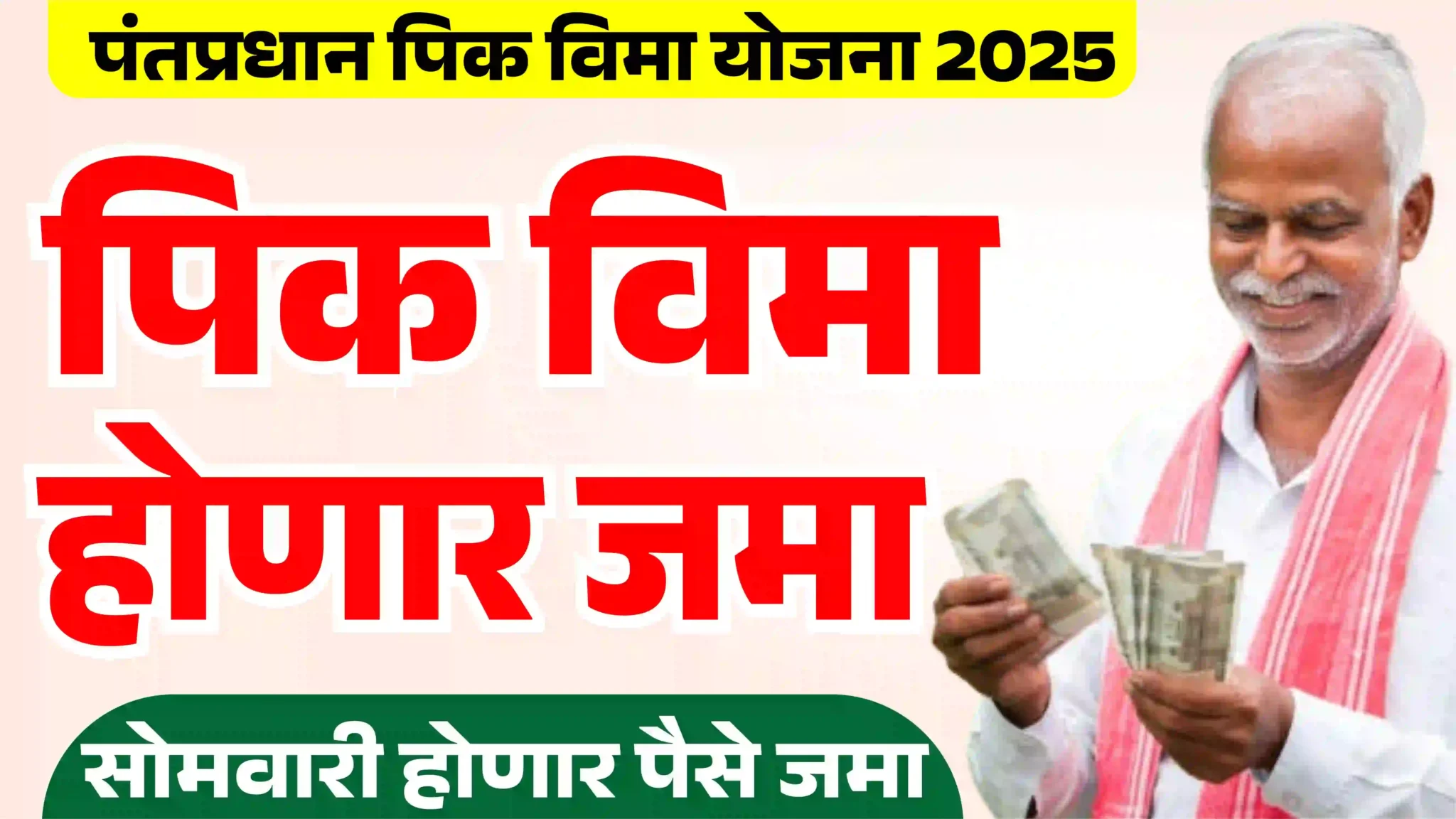 पंतप्रधान पिक विमा योजना : शेतकऱ्यांच्या खात्यात जमा होणार पैसे
