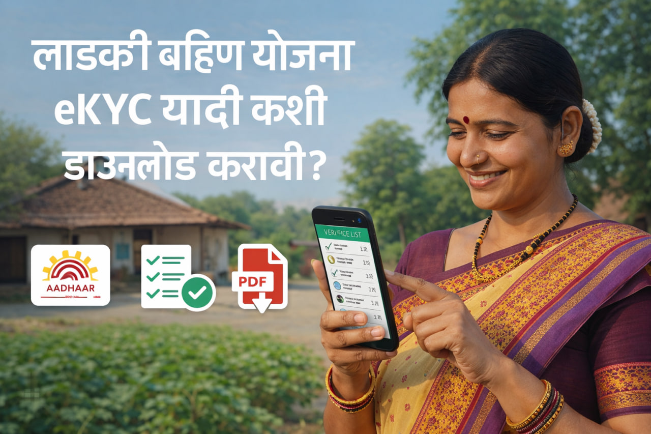 लाडकी बहिण योजना ekyc यादी डाउनलोड करा मोबाईलवर पहा संपूर्ण माहिती