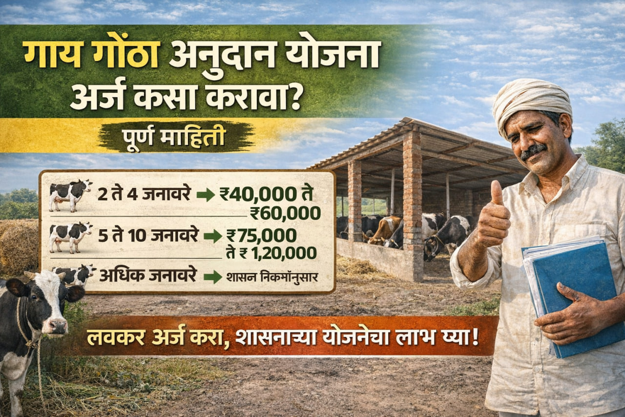 गाय गोठा अनुदान योजना असा करा ऑनलाईन अर्ज पहा संपूर्ण माहिती