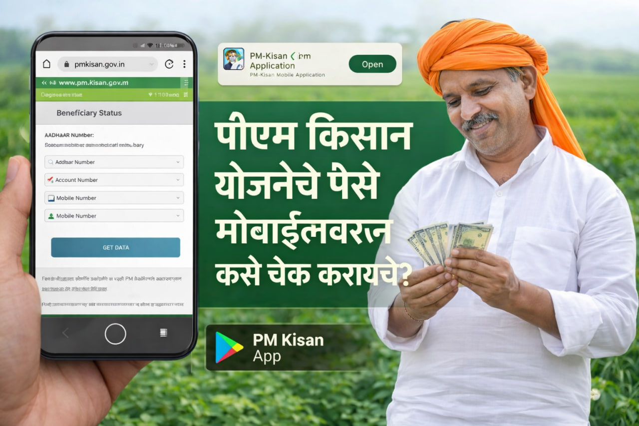 पीएम किसान योजना तुम्हाला आतापर्यंत किती पैसे मिळाले मोबाईलवरून करा चेक
