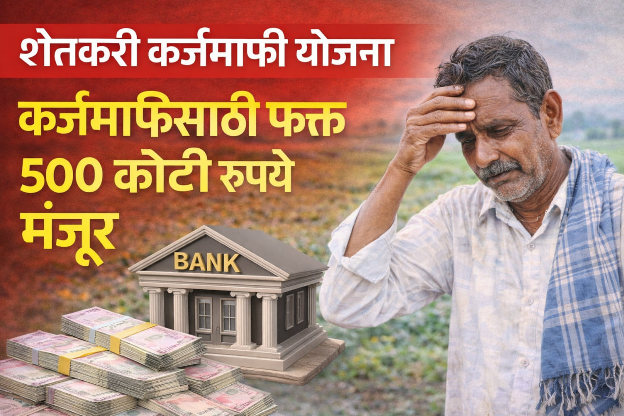 शेतकरी कर्ज माफी योजना; कर्जमाफीसाठी फक्त ५०० कोटी रुपये मंजूर