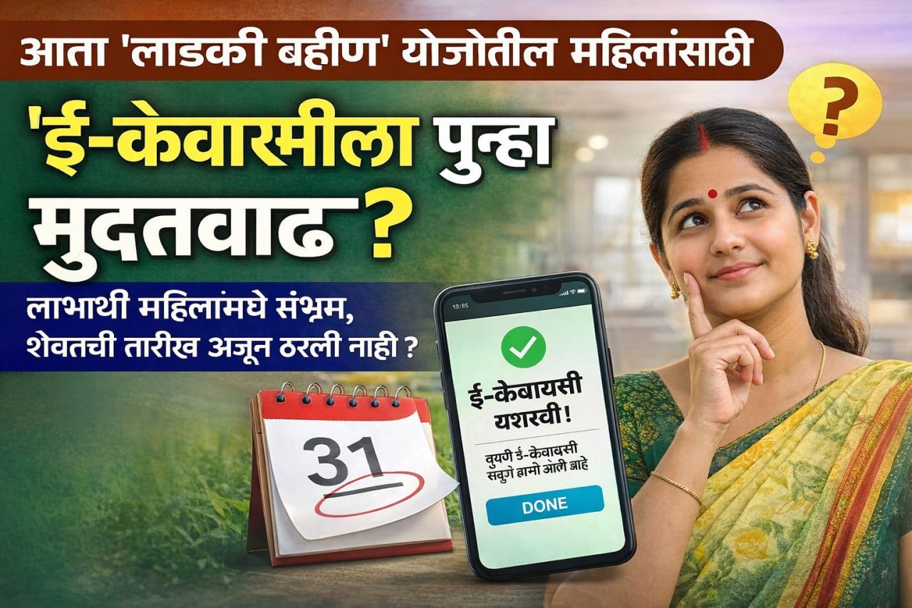 लाडकी बहीण योजना च्या ई केवायसी ला पुन्हा मुदतवाढ; पहा कोणती आहे शेवटची तारीख